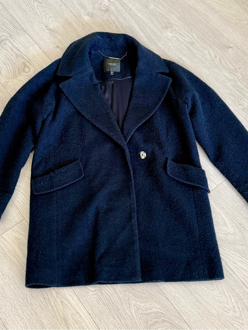 Ever New Navy Wool Pea Coat